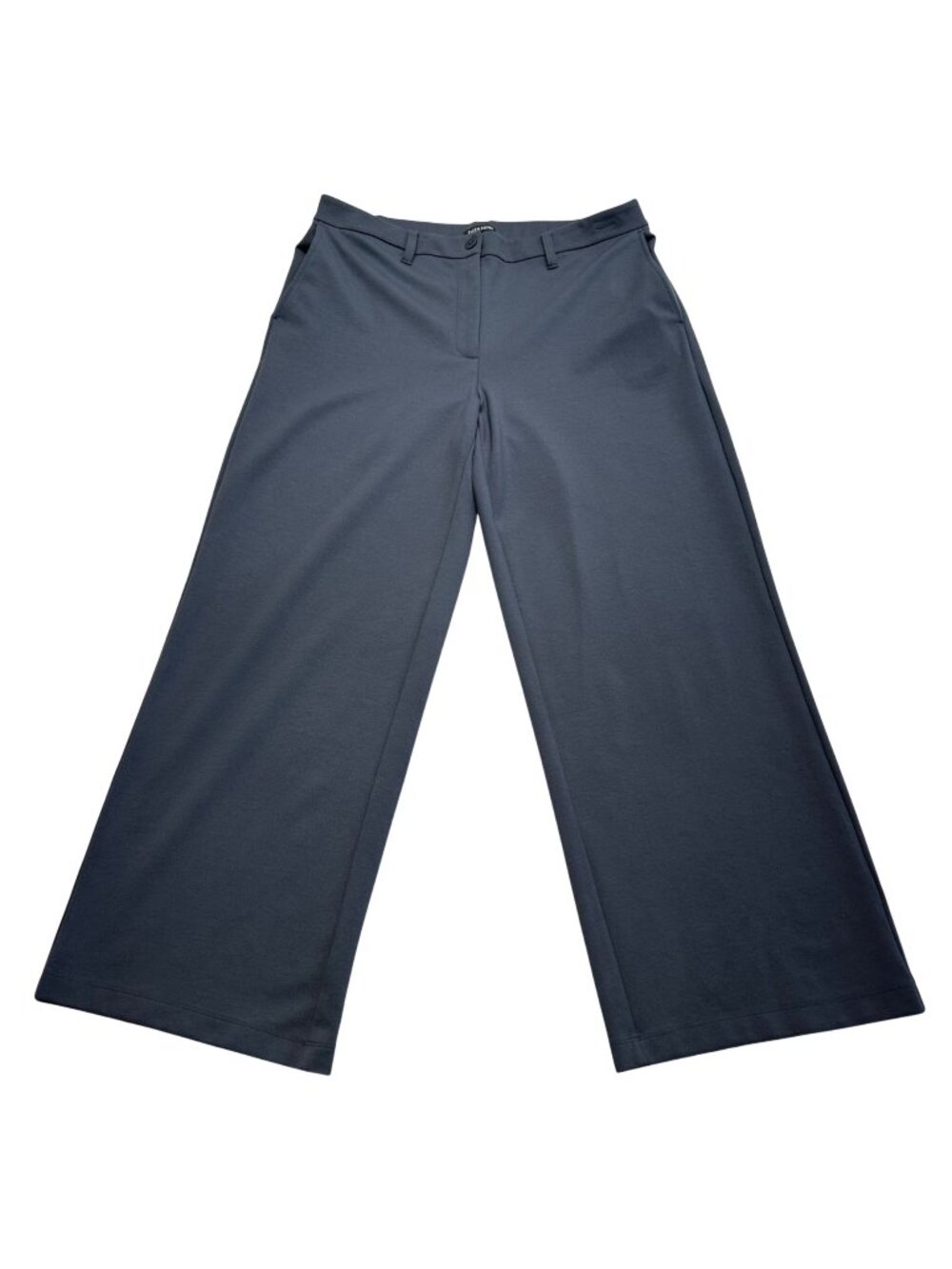 Eileen Fisher Stretch Jersey Trouser Pants Size Large Neutral Blue Office Travel